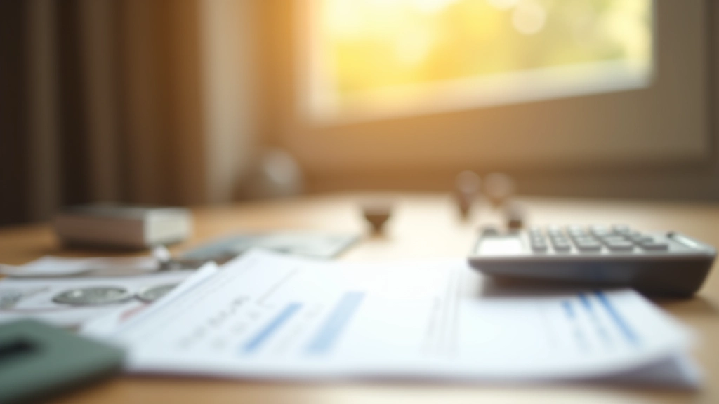 Familienplanung mit Sparbuch und Finanzunterlagen auf einem modernen Schreibtisch