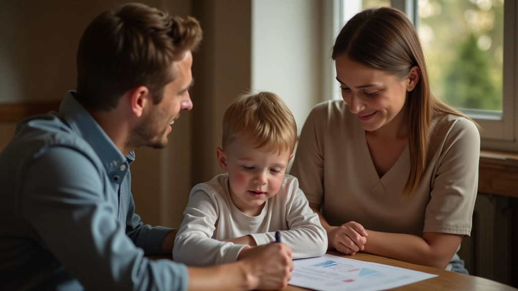 Familie plant finanzielle Zukunft